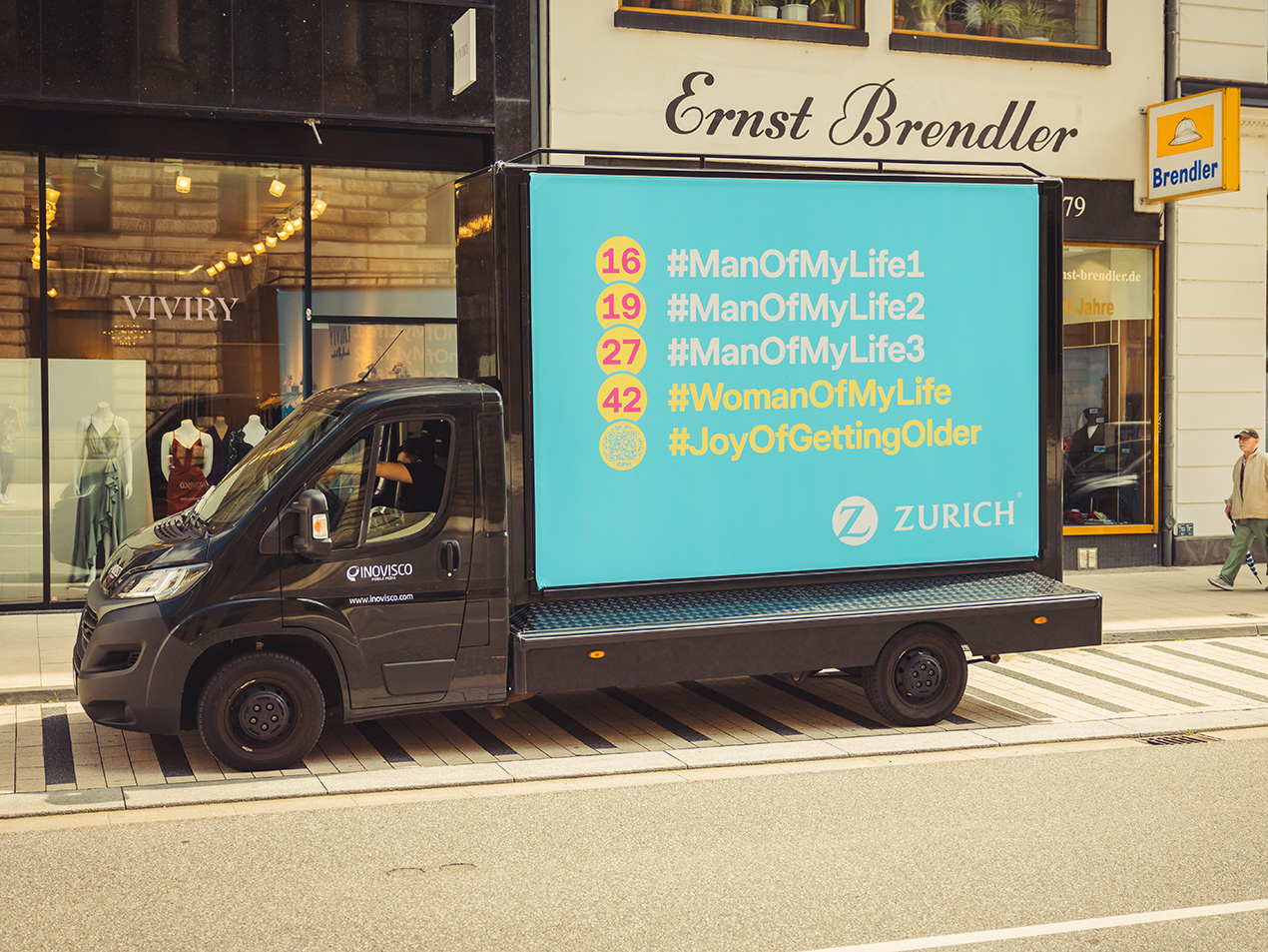 Zurich Truck: #ManOfMyLife1, #WomanOfMyLife, #JoyOfGettingOlder.