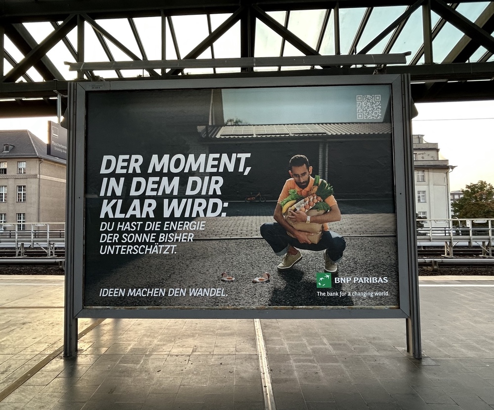 BNP Paribas OOH-Plakat: Der Moment, in dem dir klar wird
