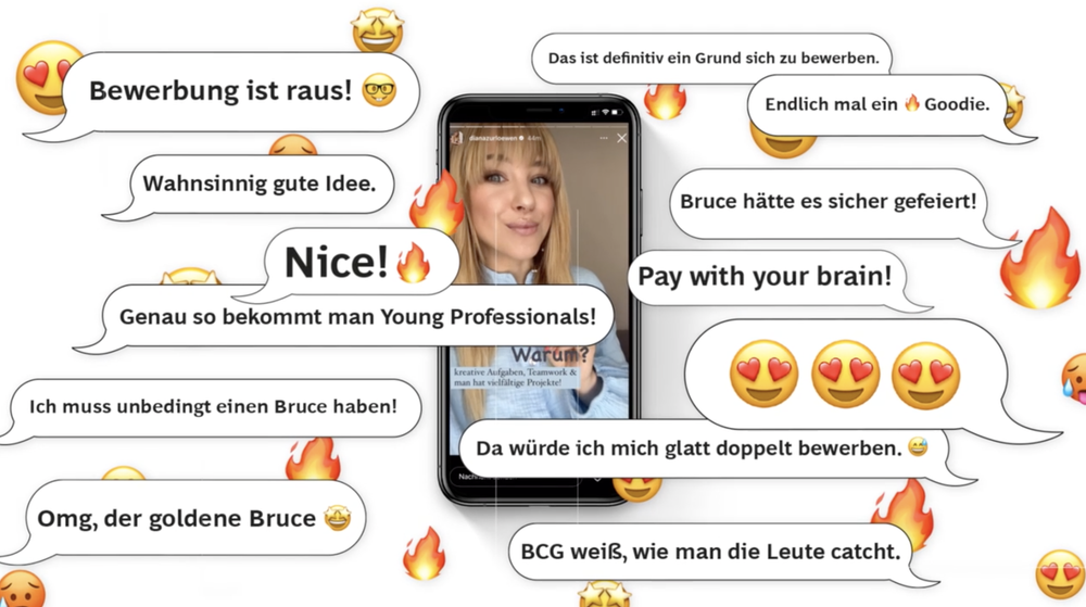 Social-Media-Reaktionen auf die Non Fungible Bruce Kampagne