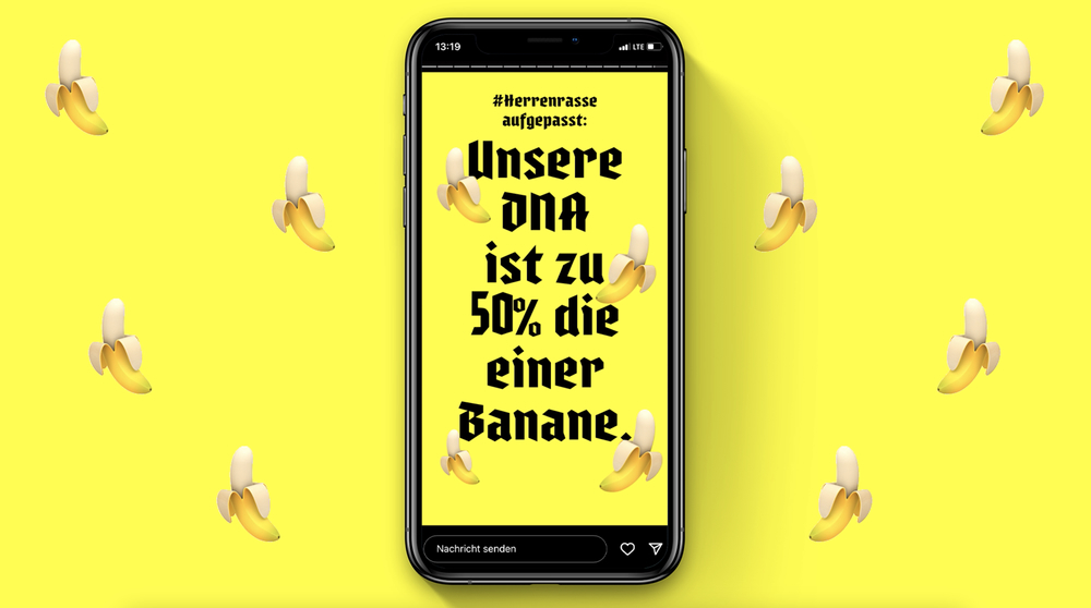Hashtags gegen Hass — Unsere DNA ist zu 50 Prozent die einer Banane